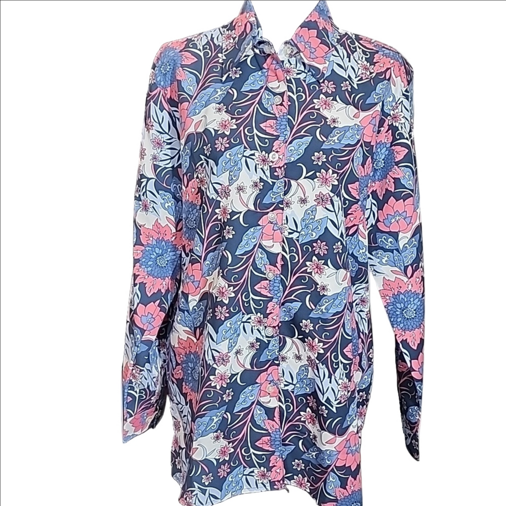 NATIONAL FLORAL DESIGN LONG-SLEEVE BUTTON DOWN